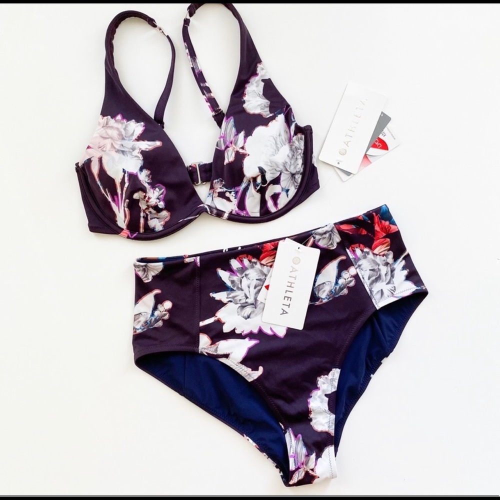 ATHLETA  Phia, floral 👙 Bikini set 32 D/DD